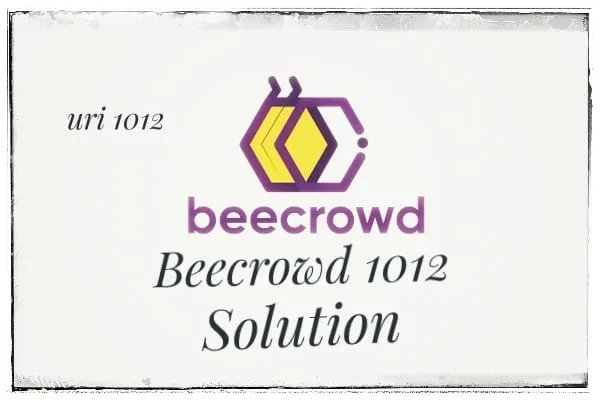 Beecrowd 1012-Area solution