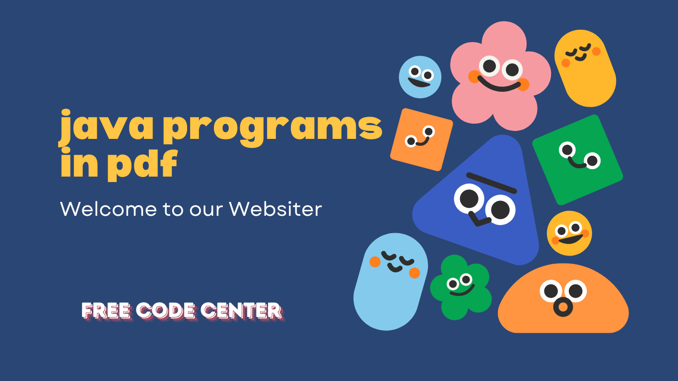 java program pdf