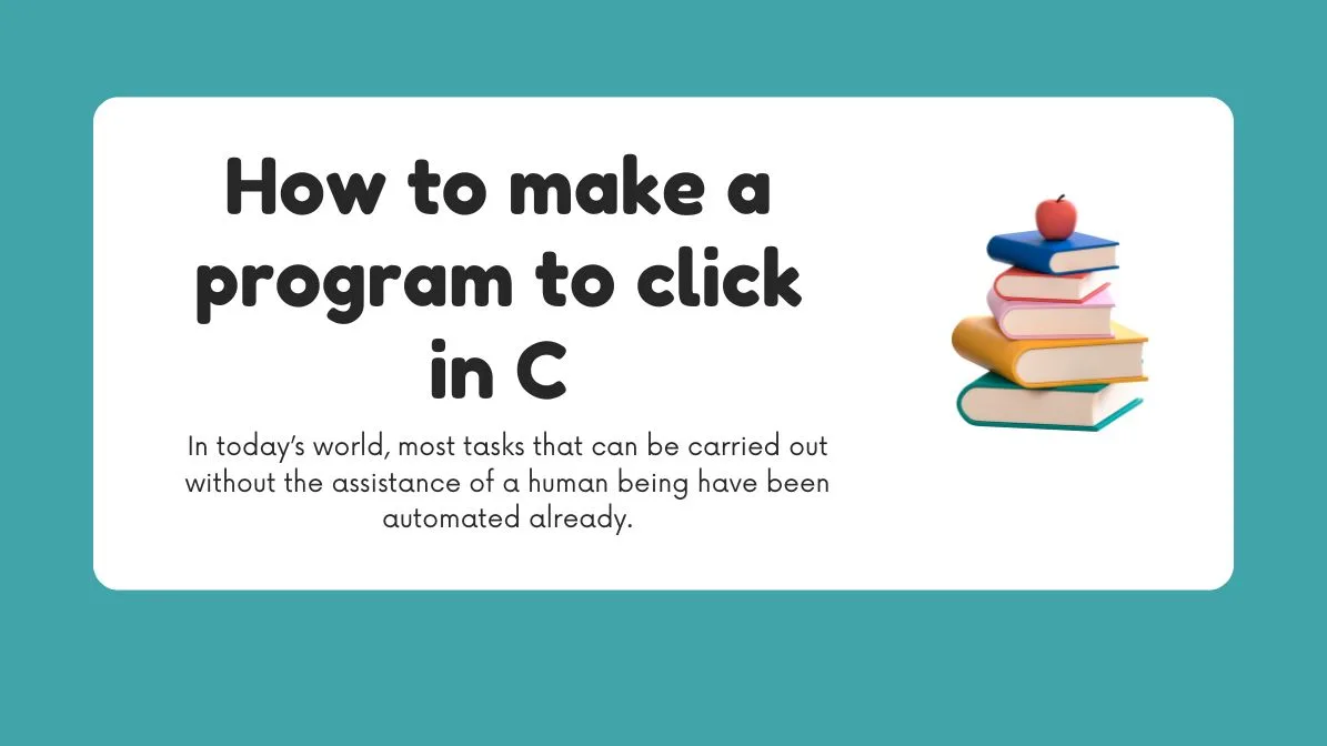 How to make a program to click C