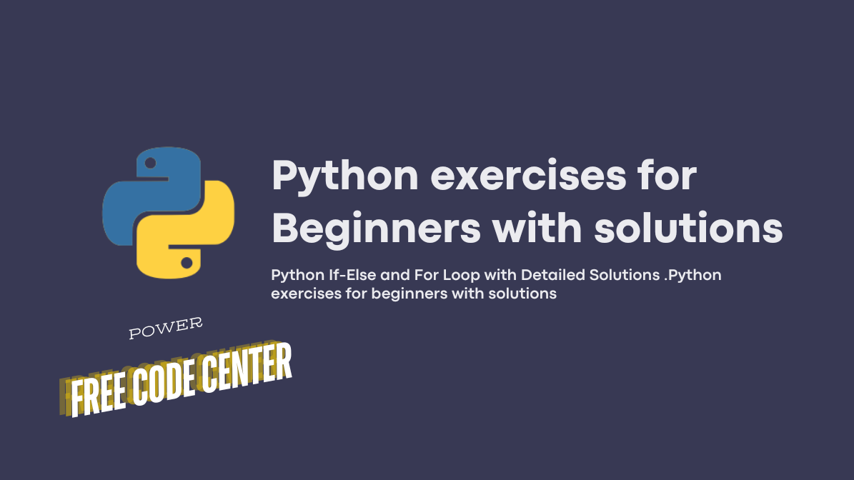 Python exercises for Beginners with solutions