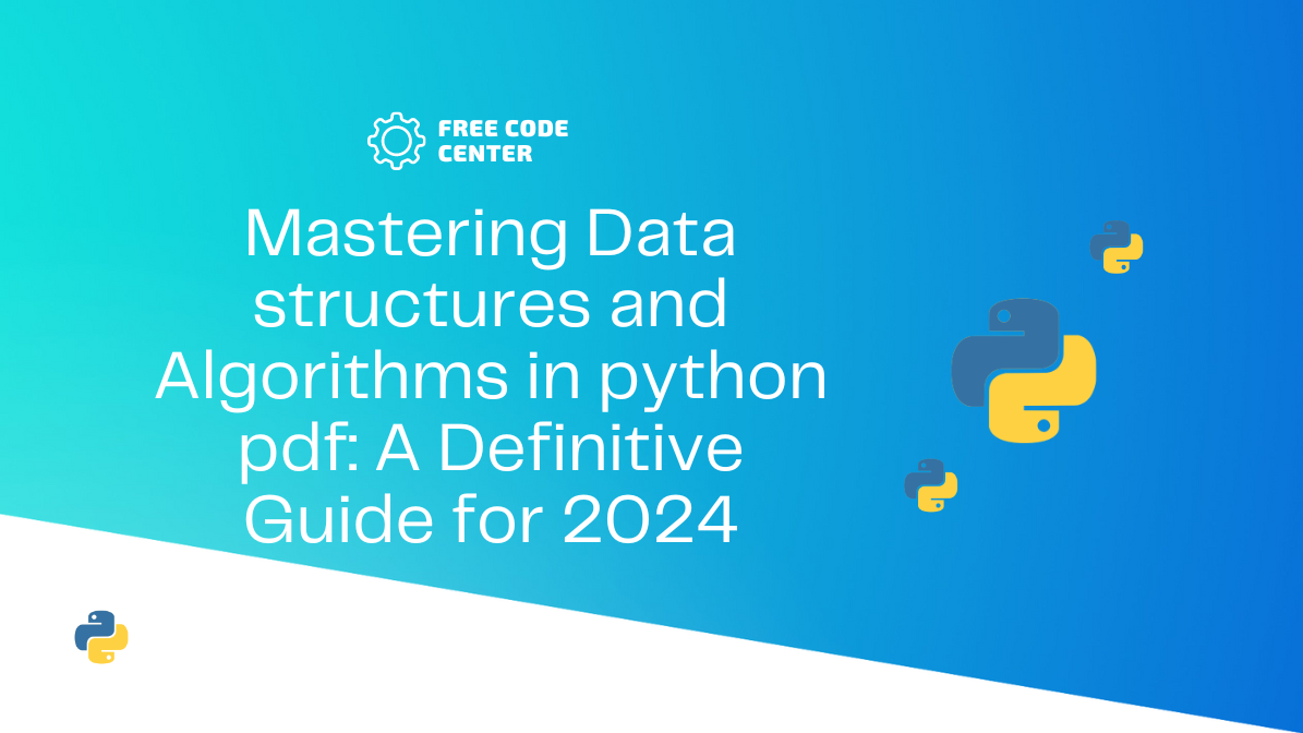 Data structures and Algorithms in python pdf